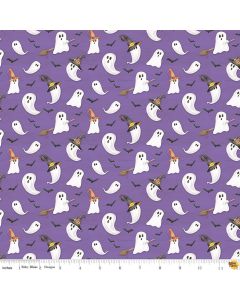 Monthly Placemats: Ghosts Purple Halloween -- Riley Blake Designs c12419-purple 