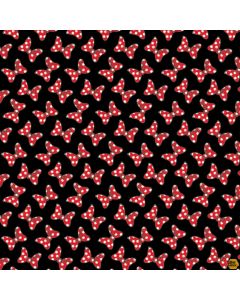 Dreaming in Dots: Disney Minnie Mouse Bows Black -- Camelot Cottons 85271009-2