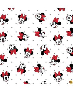 Dreaming in Dots: Disney Minnie Mouse Tossed Heads -- Camelot Cottons 85271012-1