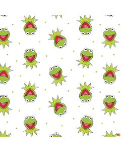 Muppet Collection Sesame Street: Kermit The Frog White - Camelot Fabrics 85320102-1