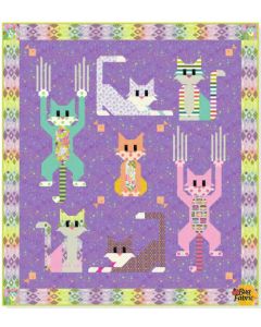 Tabby Road Deja Vu Tula Pink: Cat Scratch Quilt Kit - FreeSpirit Fabrics Tabbyscratch -- presale July
