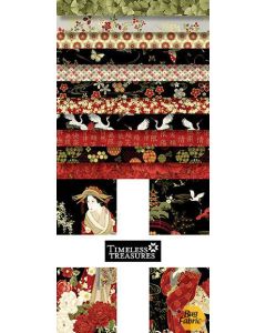 Kyoto Garden: Layer Cake (42 - 10" Squares) -- Timeless Treasures Fabrics cp10sq42-cm