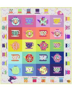 Curiouser & Curiouser by Tula Pink: Mad Hatter Tea Party Quilt Kit -- Free Spirit Fabrics KITQTTP.TEAPARTY1 