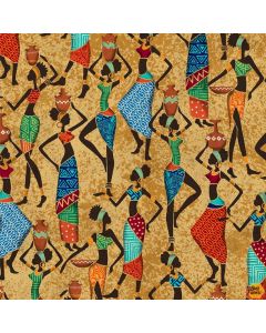 Kenya: African Woman Multi - Michael Miller Fabrics cx9988-mult-d