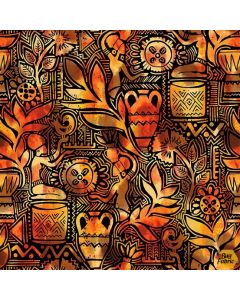 Kenya: Dreaming of Africa Rust - Michael Miller Fabrics cx9991-rust-d