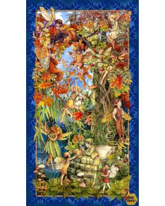 Flower Fairies of the Autumn: Fairy Forest Panel (2/3 yard) -- Michael Miller Fabrics DDC11526-FORE-D