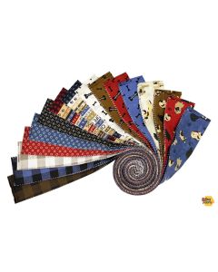 A Dog's Life: 2.5" Strip Jelly Roll (42 - 2.5" strips) -- Clothworks st0345