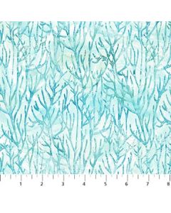 Turtle Bay: Coral Turquoise -- Northcott Fabrics dp24719-62 - 2 yards 20" + FQ remaining
