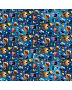 Universe:  Planets Blue -- Northcott Fabrics dp24857-46