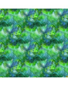 Universe: Nebula Texture Green -- Northcott Fabrics dp24860-74