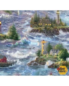 Safe Harbor: Lighthouses -- Northcott Fabrics 24967-54 