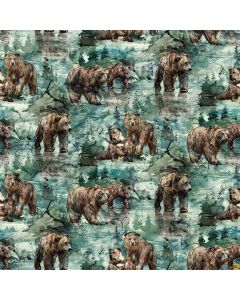 Northern Peaks: Bears Pine -- Northcott Fabrics dp25167-76