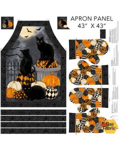 Hallow's Eve: Halloween Apron / Mitt Placemat Panel (43" x 43") -- Northcott Fabrics dp27081-99