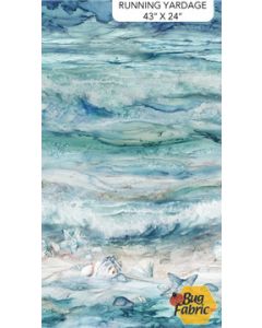 Sea Breeze: Ombre Shells Pale Blue Multi -- Northcott Fabrics dp27096-42