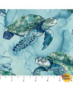 Sea Breeze: Turtles Blue Multi -- Northcott Fabrics dp27097-44