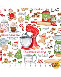 Sugar Coated: Christmas Baking - Northcott Fabrics dp27141-10 - presale April