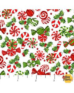 Sugar Coated: Wrapped Candy White - Northcott Fabrics dp27147-10 - presale April