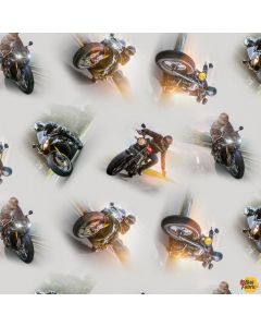 Dream Ride:  Tossed Motorcycles Silver -- Elizabeths Studios 630 silver