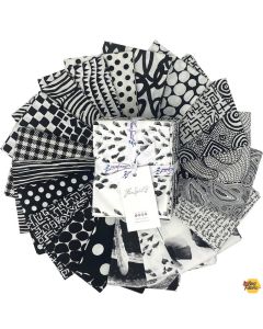 Saturday Stash: Black/White Fat Quarter Bundle (20 FQ's) -- Free Spirit Fabrics fbfqmlt .blackwhite