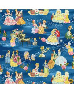 Disney Storybooks: Cinderella Blue -- Four Seasons/David Textiles bw 0170-0c-1 