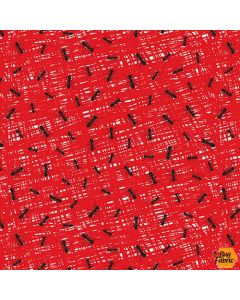 Peace, Love & BBQ: Abstract Texture with Ants Red -- Henry Glass Fabric 9510-88