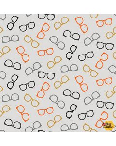 Wild and Free: Tossed Glasses Gray -- Henry Glass Fabrics 9565-91