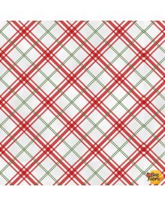 The Tradition II: Red and White Bias Plaid -- Henry Glass Fabrics 9727-8