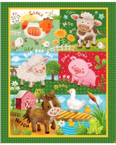 Wee Ones: Farm Animal Panel (1 yard) -- Oasis Fabrics 57-5731