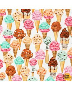 Sweet Tooth: Ice Cream Cones Sweet -- Robert Kaufman amkd-19826-287 