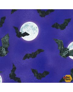 Raven Moon: Bats Purple Gumdrop -- Robert Kaufman awhd-19488-419 Gumdrop