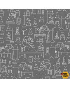 Science Fair: Chemistry Grey - Robert Kaufman srk-17929-12 grey