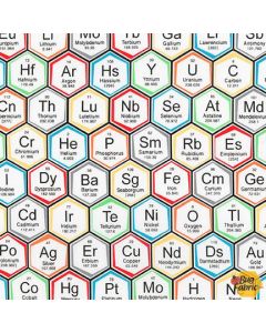 Science Fair: Periodic Table Elements Honeycomb Multi - Robert Kaufman srk-17930-205 multi