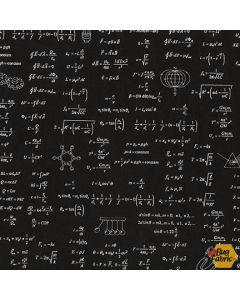 Science Fair: Mathematical Equations Black - Robert Kaufman srk-17932-2 black