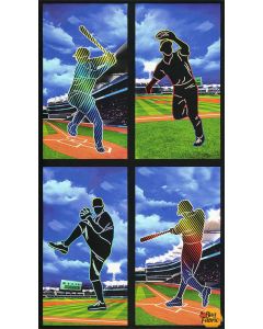 Sports Life: Baseball Panel (2/3 yard) -- Robert Kaufman srkd-19132-205