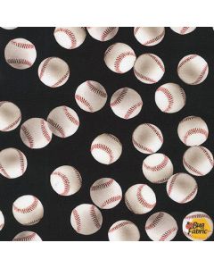 Sports Life: Baseballs Black -- Robert Kaufman srkd-19133-2 black