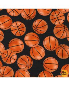 Sports Life: Basketballs Black -- Robert Kaufman srkd-19137-2 black 