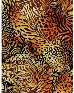 African Women: African Pattern Patch -- Timeless Treasures Fabrics kenta-cd1642 gold  - 3 yards 5" remaining
