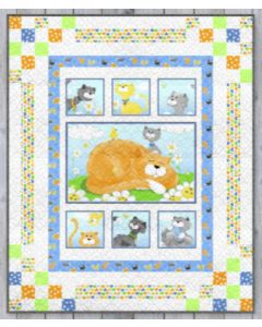 Kitty the Cat: Bouncing Borders Quilt Kit -- Susy Bee kittybouncing