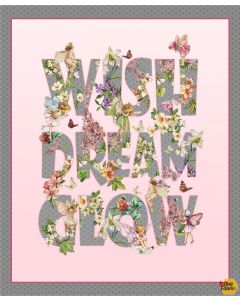 Songs of the Flower Fairies: Wish Dream Glow Panel (1 yard) -- Michael Miller Fabrics ddc9270-pink-d
