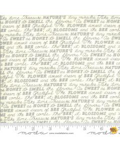 Bee Grateful by Deb Strain: Sweet Words Parchment -- Moda Fabric 19963-11 - 2 yards 22" + FQ remaining