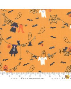 Ghouls Goodies: Spooky Clothesline Candy Orange -- Moda Fabric 20681-19