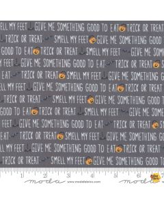 Ghouls Goodies: Trick Or Treat Smell My Feet Shadow -- Moda Fabric 20683-14 - 2 yards 20" remaining
