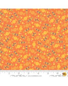 Ghouls Goodies: Treats Pumpkin Orange -- Moda Fabric 20685-20