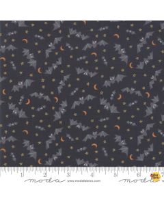 Ghouls Goodies: I Want To Suck Your Blood Bats Licorice Black -- Moda Fabric 20686-12 - 1 yard 8" remaining