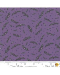 Ghouls Goodies: I Want To Suck Your Blood Bats Witches Brew Purple -- Moda Fabric 20686-17 -- 2.25 yards remaining