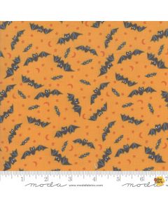 Ghouls Goodies: I Want To Suck Your Blood Bats Candy Orange -- Moda Fabric 20686-19  -- 1 yard 20" remaining 