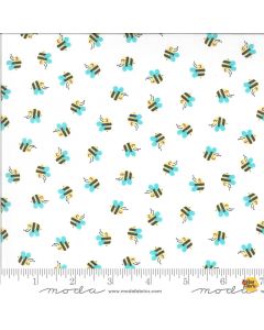 Hello Sunshine: Bees White -- Moda Fabrics 35352-11