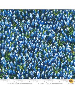 Dreamscapes Digital: Field Of Blue Dark Blue -- Moda Fabrics 51243-11d - 2 yards 19" remaining