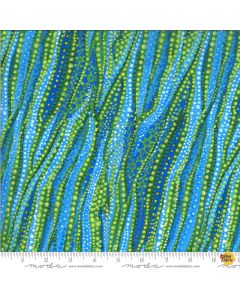 Dreamscapes Digital: Cross Ways Blue Green  -- Moda Fabrics 51244-14d - 2 yards 33" remaining