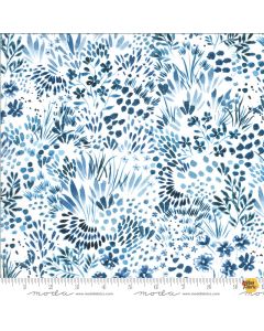 Moody Bloom Digital: Meadow Indigo Light Blue  -- Moda Fabrics 8444-14d 